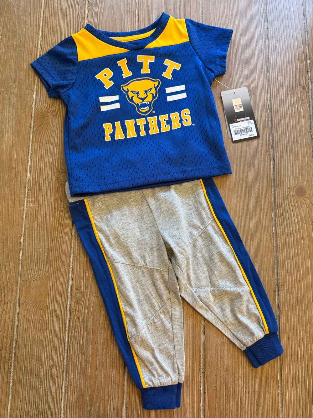 Pitt Panthers Kids Set - Blue & Yellow